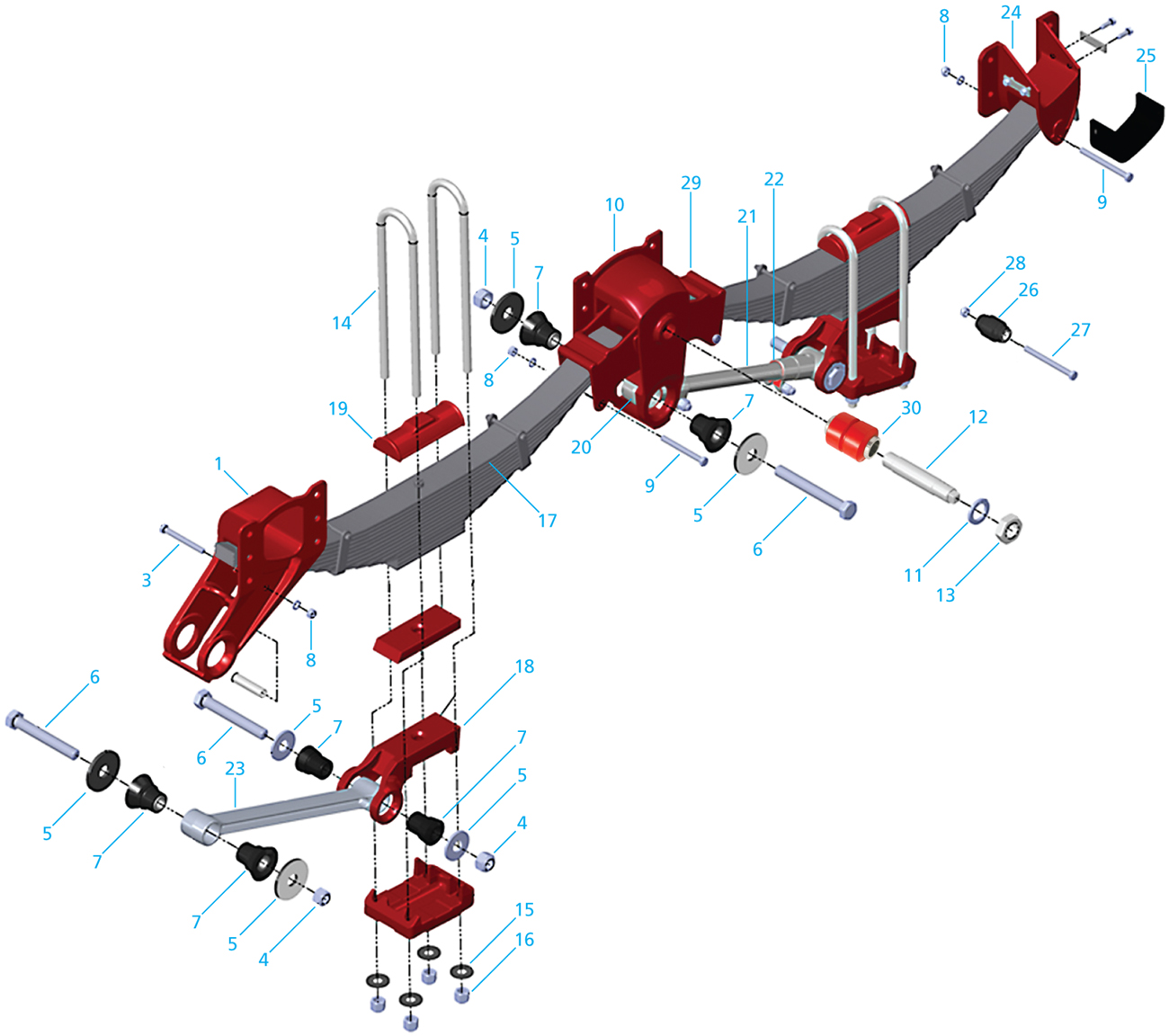 Reyco Model 102 Mechanical Suspension Parts